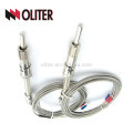 SUS304 SUS316 probe flexible cable rtd shielded wire thermal resistance manufacturer pt100 temperature sensor